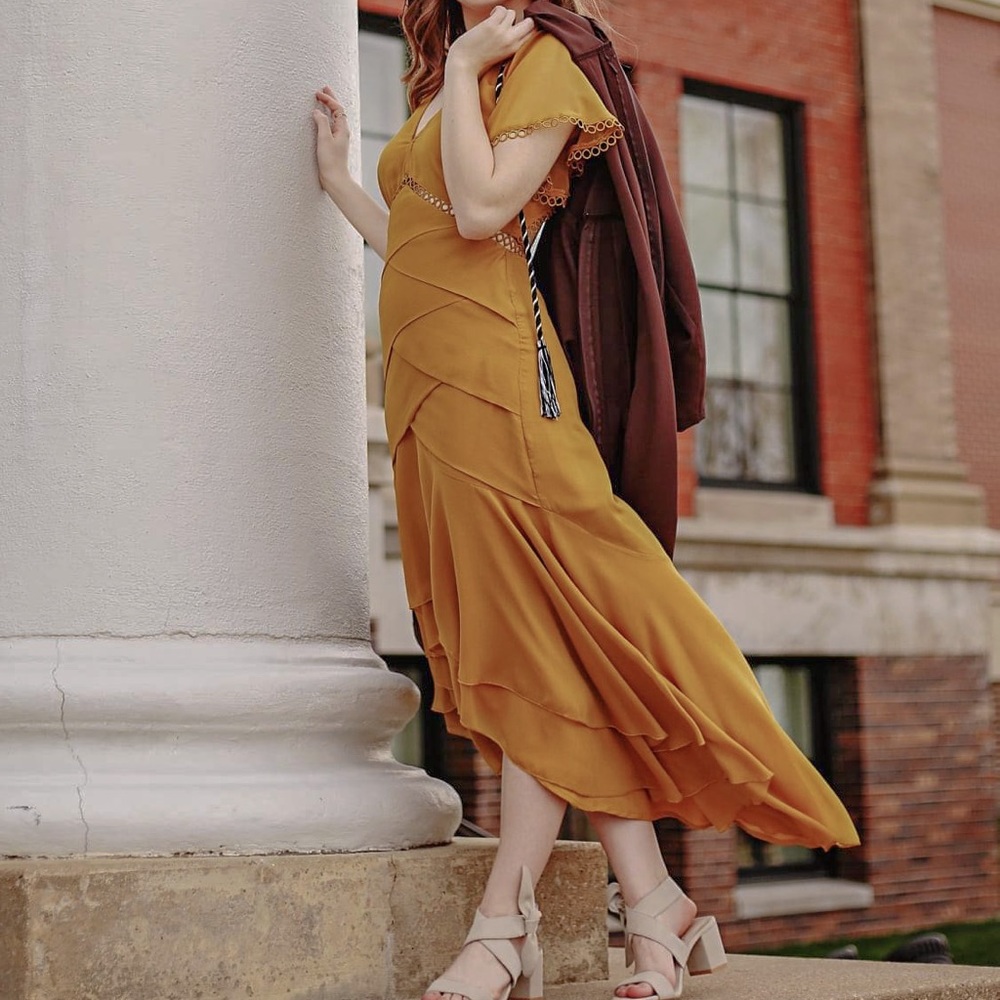 asos yellow dress